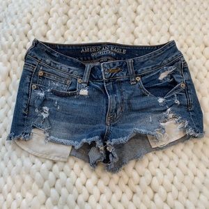 American eagle low rise jeans shorts
